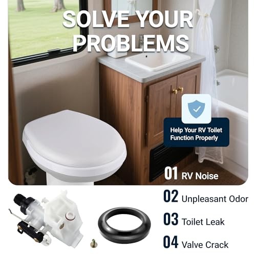 3705 3688 3687 3653 RV Toilet Water Valve Kit, Freeze-resistant & Leak 1