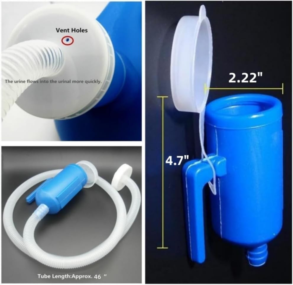 Men’s 2000ml Urinal with Tube Durable Plastic and Easy to Clean for Hospital Use
