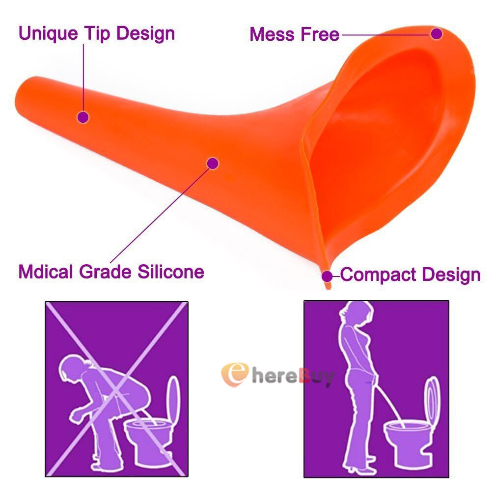 3x Female Urinal Pee Stand Urinoir Femme Girl Outdoor Funnel Women Reusable