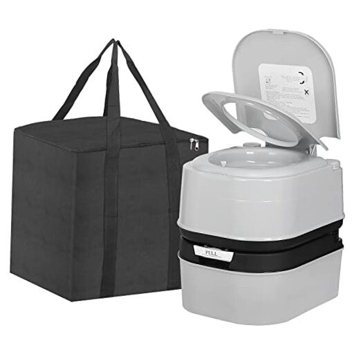 HSM 6.4 Gallon Waste Tank Portable Toilet for Camping RV Boating Fishing