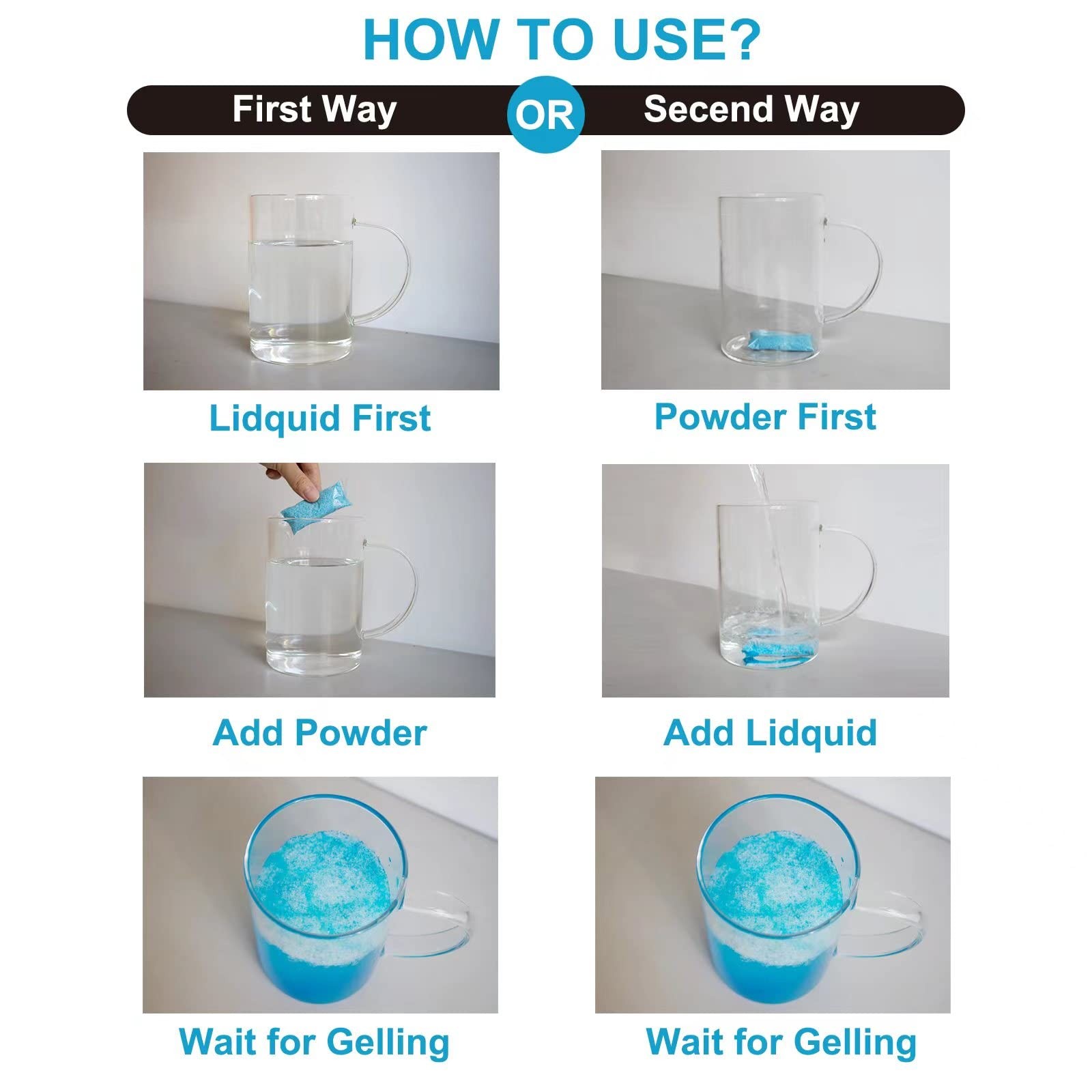 ZXMOBY Self-Dissolving Poo Absorbent for Urine Super 25, blue