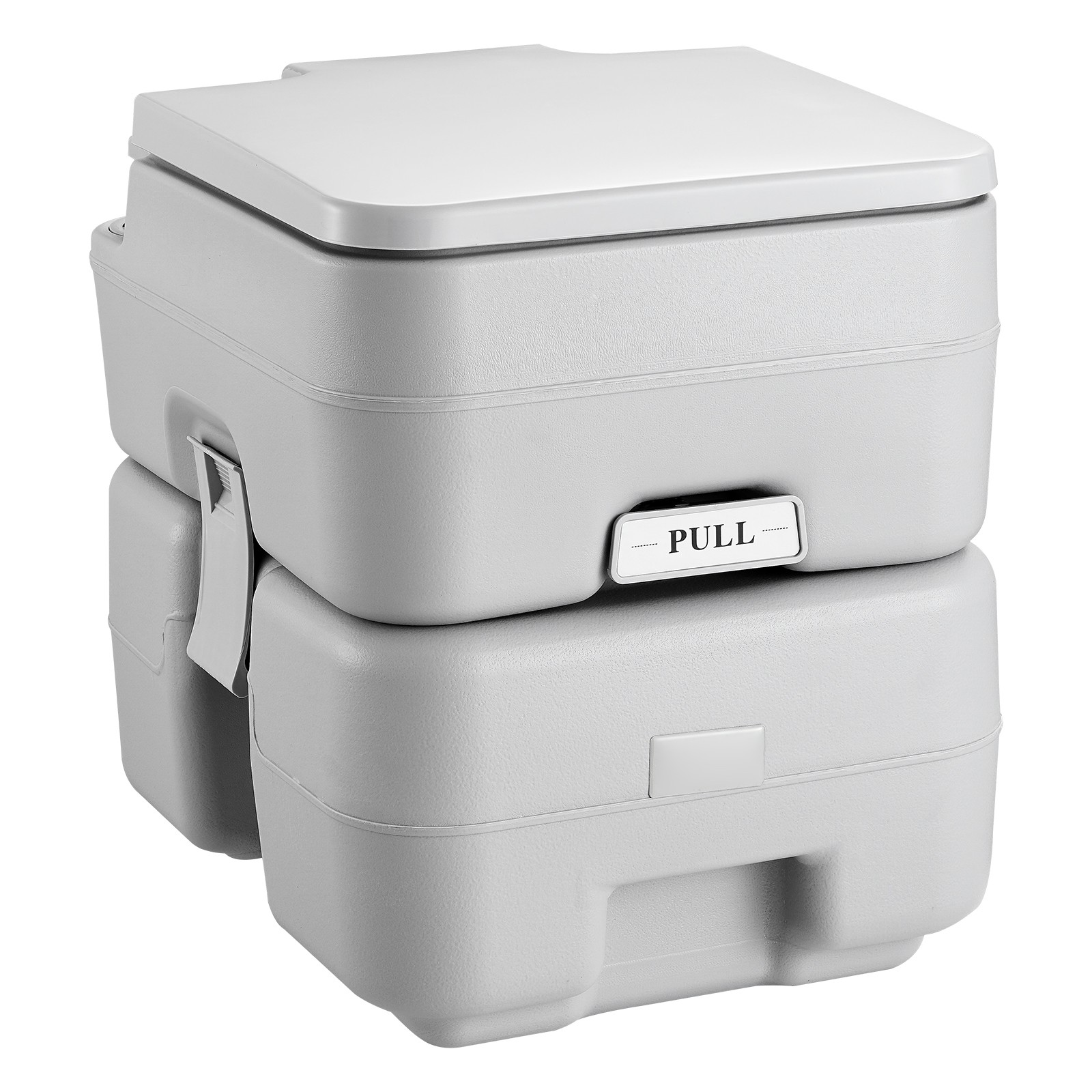 Portable Toilet 5.3 Gal Waste 3.2 Gal Flush Tank Camping Travel Commode