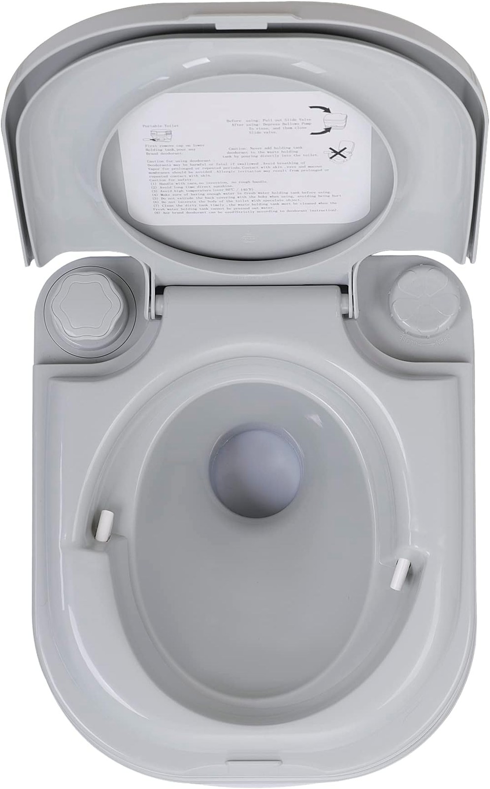 HSM 6.4 Gallon Waste Tank Portable Toilet for Camping RV Boating Fishing Indo…