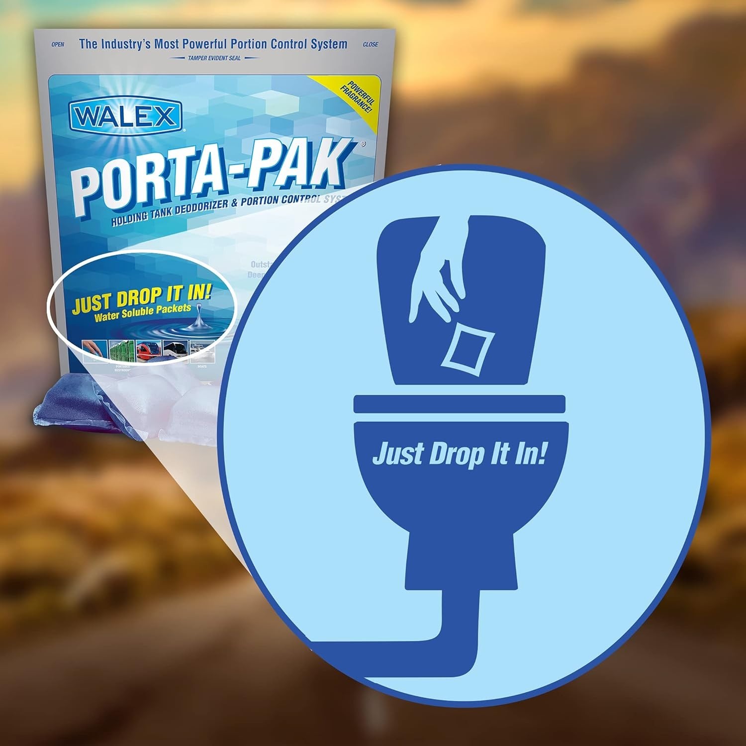 Quick-Dissolve 50 Pack Porta-Pak Deodorizer – Formaldehyde-Free for Clean Tanks