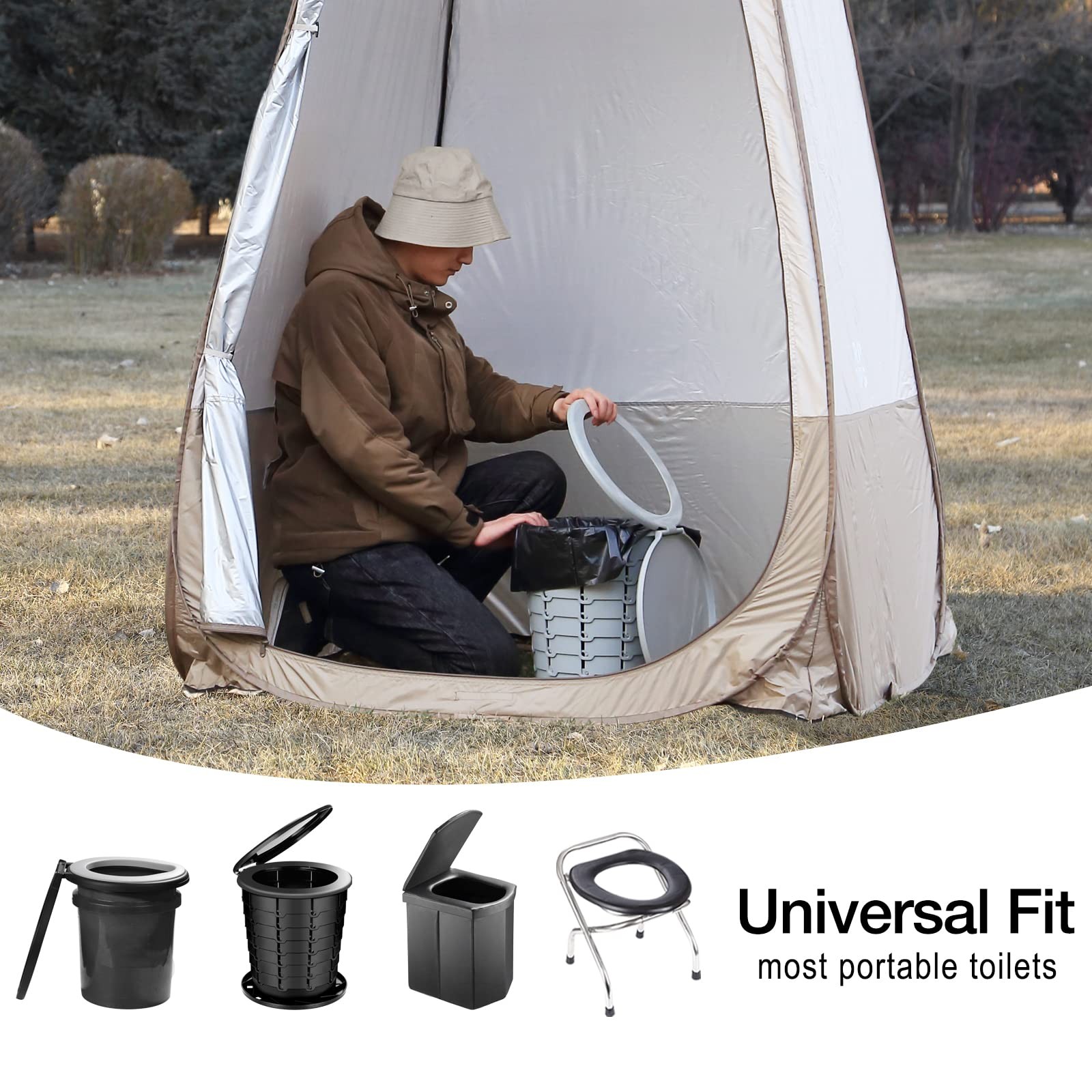 Biodegradable Portable Toilet Bags 8 gallon｜40 Count Camping Toilet Bags for …