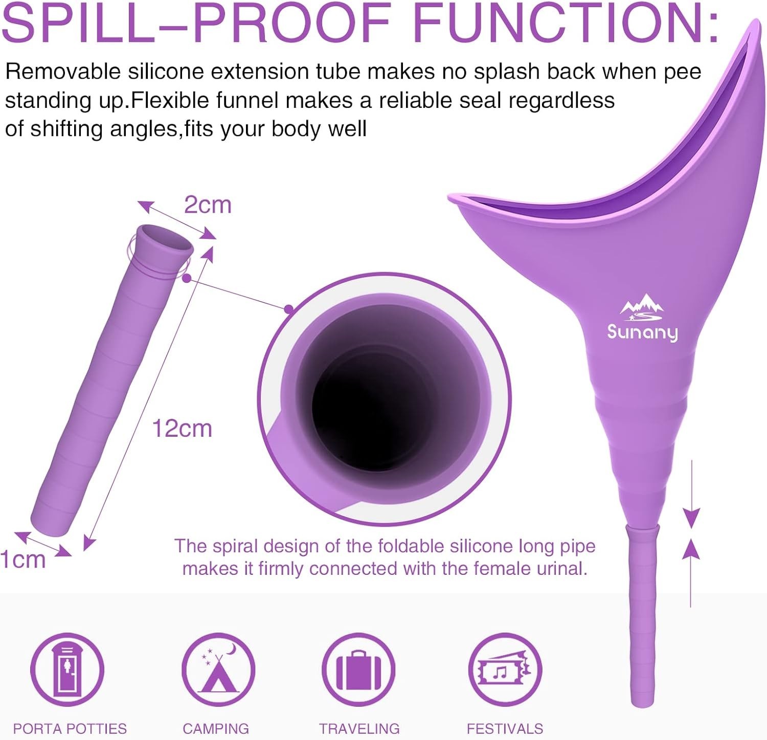 Emergency Hygiene Solution: Women’s Portable Urinal with Long Spout Design