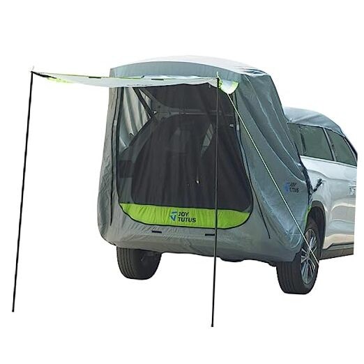 SUV Tailgate Tent with Awning Shade, Car Roof Medium-Standard Grey Green