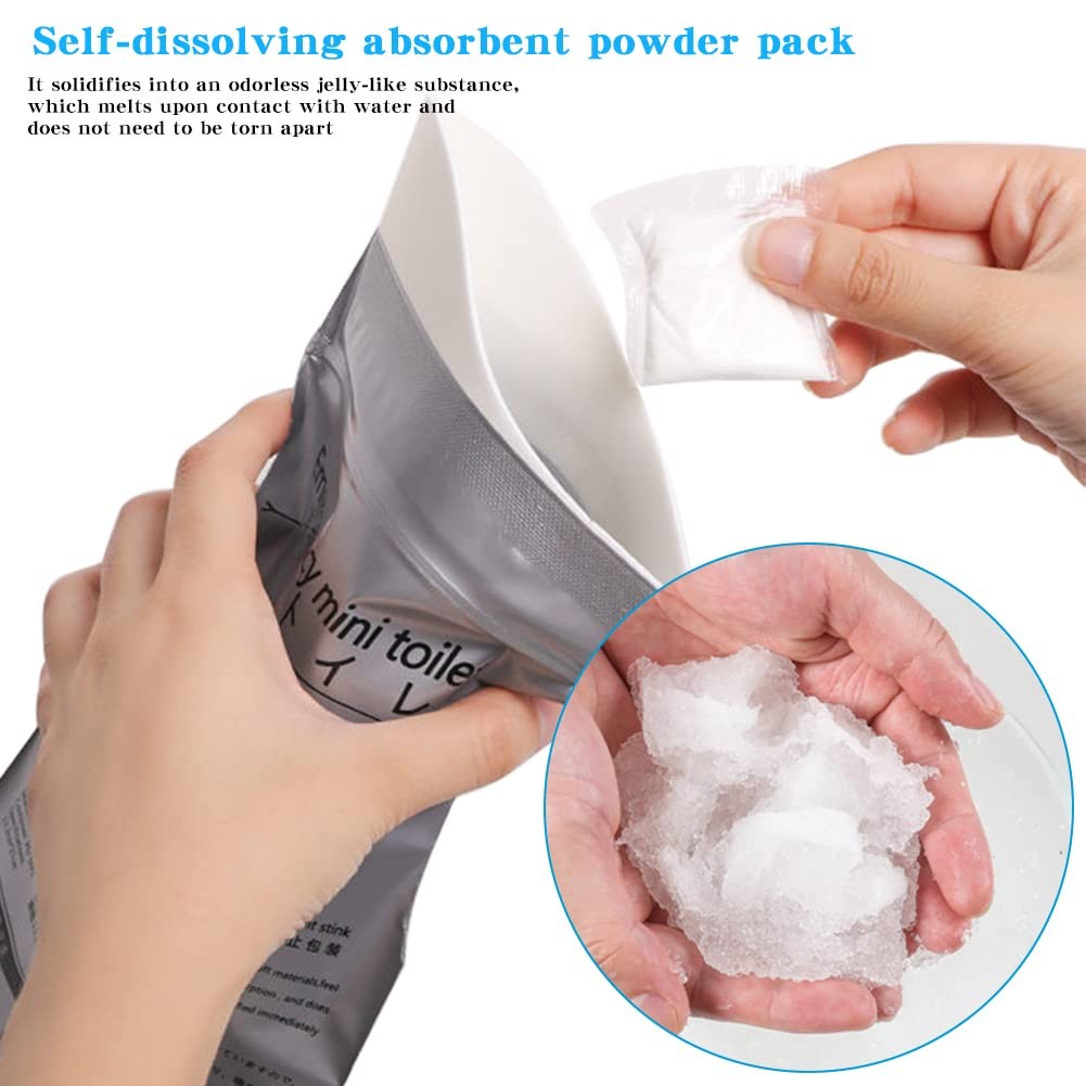Disposable Urine Bags, 700ml Portable Urine Bag for Camping Travel Car Jam Ou…