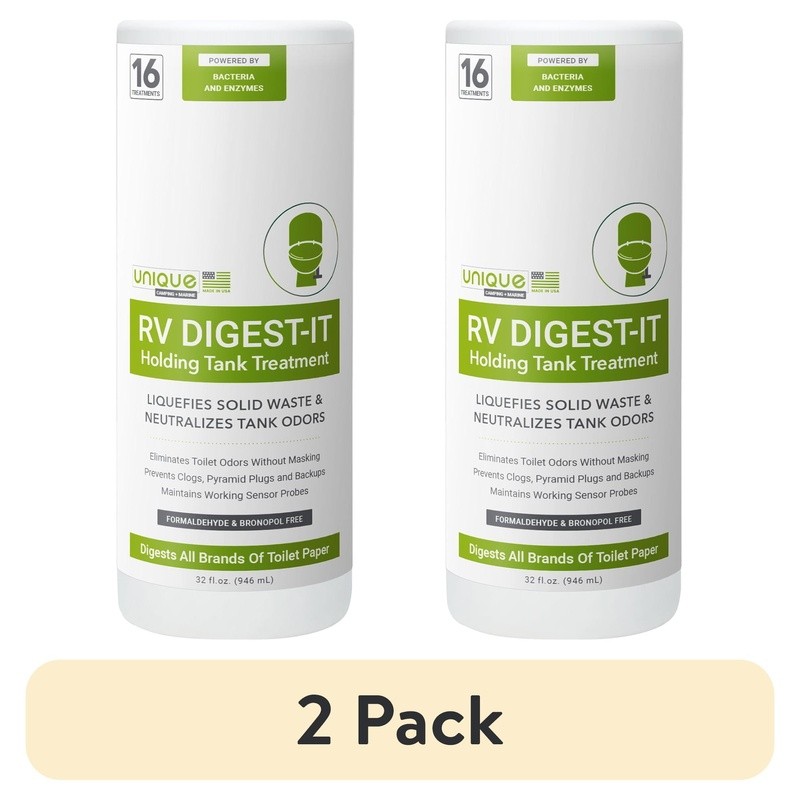 RV Digest-It Toilet Treatment 2 Pack 16 Liquid Waste Digestion Odor Elimination