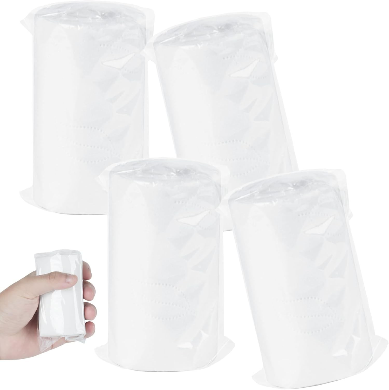 4 Packs Packable Camp Toilet Tissue Soft Travel Toilet Paper – Coreless Trave…
