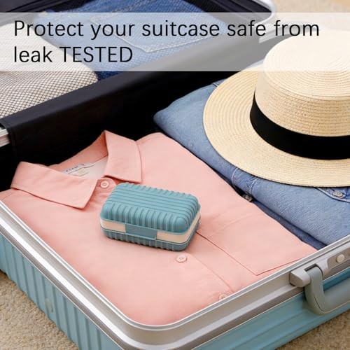 3Pcs Travel Bar Soap Holder, Portable Leakproof Soap Dish Container with Lid