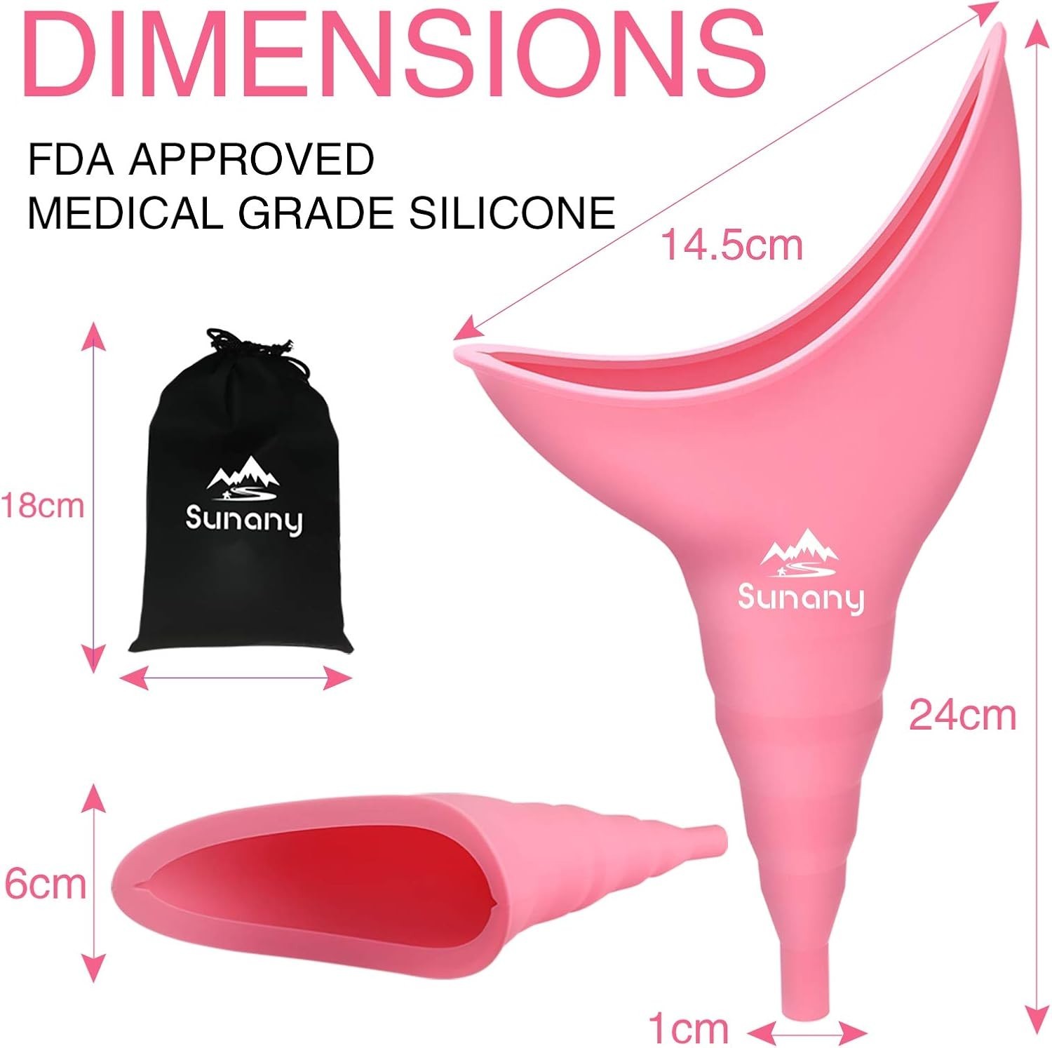Versatile Reusable Urination Device – Women’s Silicone Funnel for Travel & More