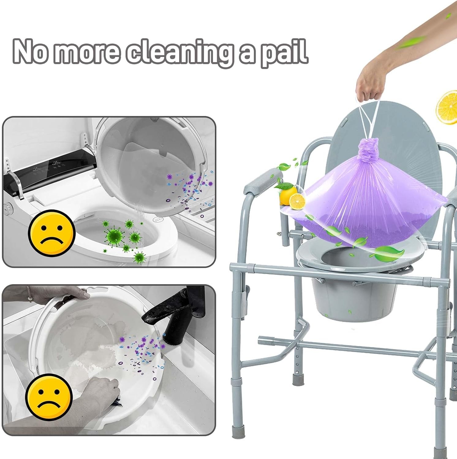 Lemon Scented Commode Liners 120 Pcs Leak Proof