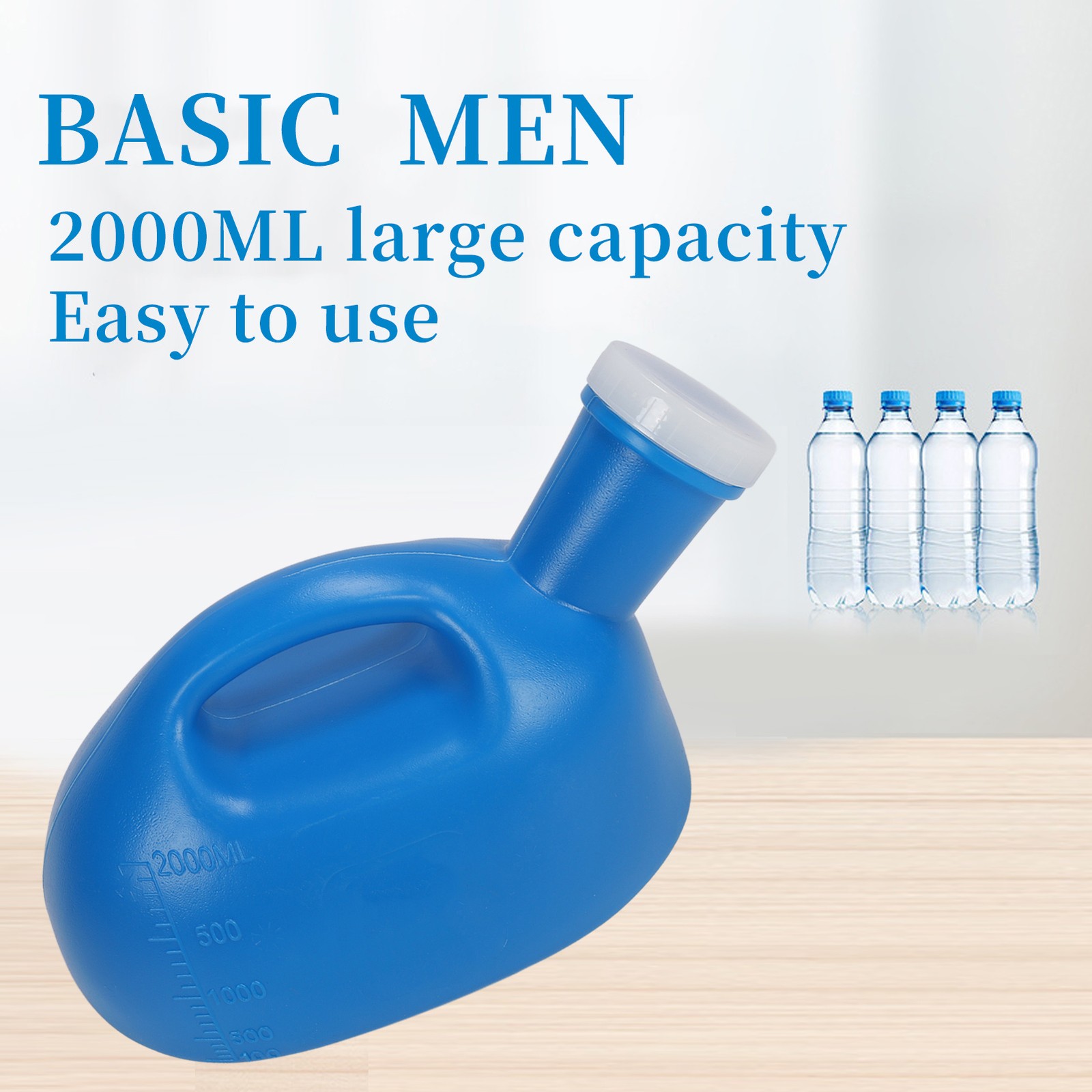 2000ml Men Urinal Bottle Large Spill Proof Urine Bottle For Bedridden