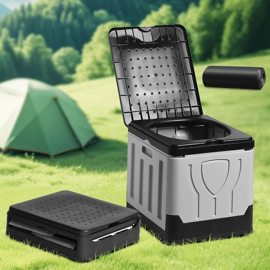 Comfortable Folding Portable Camping Toilet Durable Adult Emergency Travel Potty