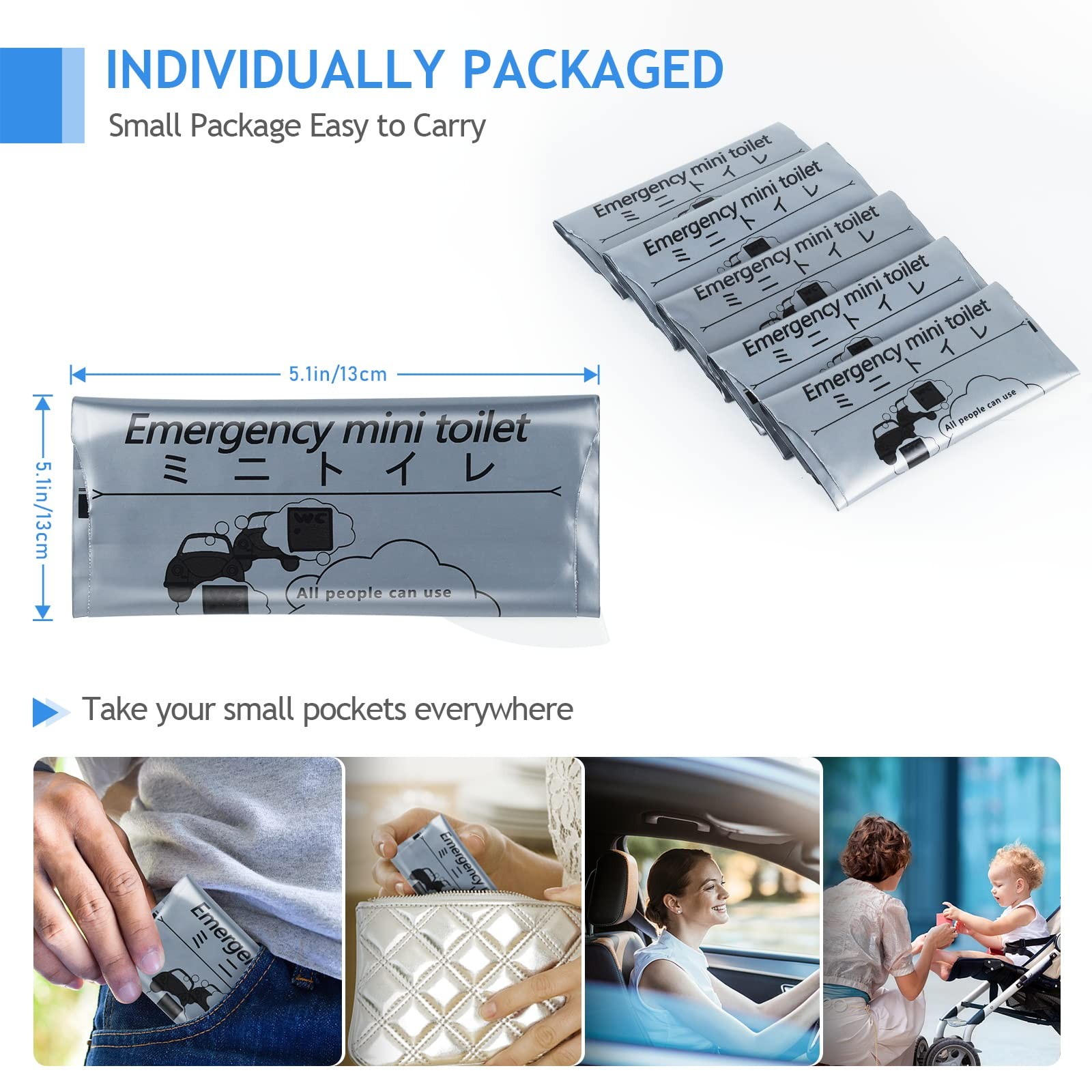 Asiuriys 21 PCS 700 ML Disposable Urinal Bag, Portable Camping Pee Bags, Trav…