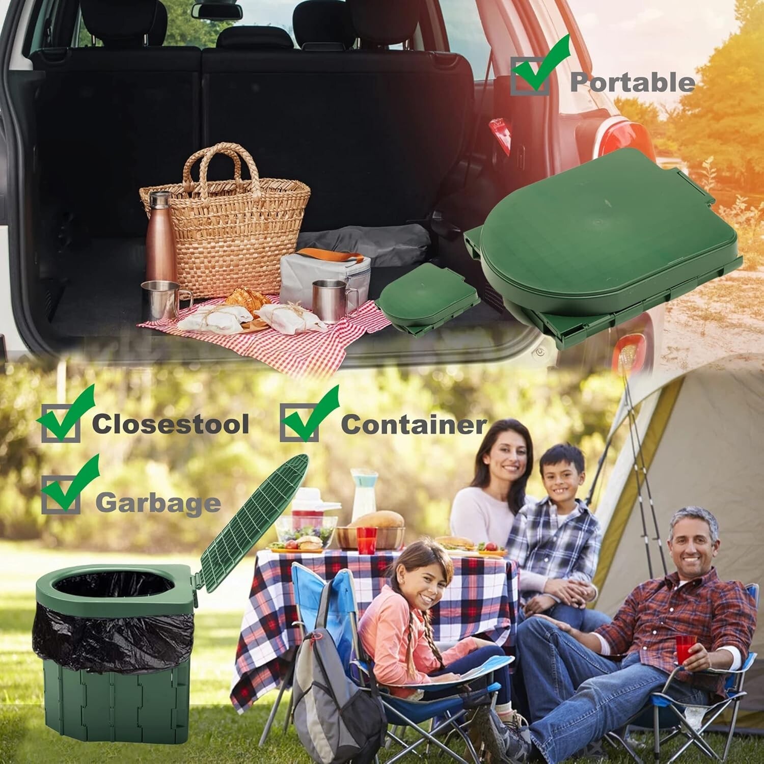 Camping Toilet Mobile Toilet Separating Toilet Portable Foldable Toilet Camping Hiking