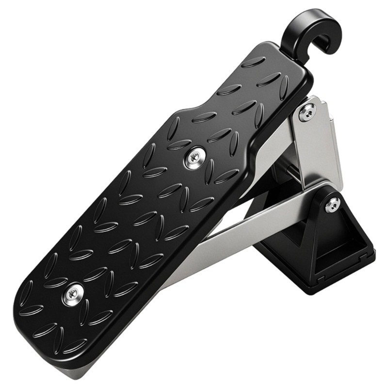Vehicle Step with Adjustable Support for Access and Roof Reach