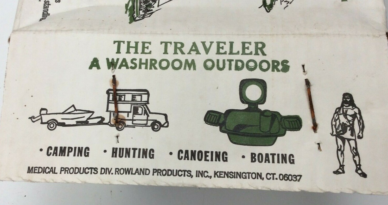 Vintage 1980’s NOS “The Traveler” Portable Outdoor Washroom RV Camping Boating