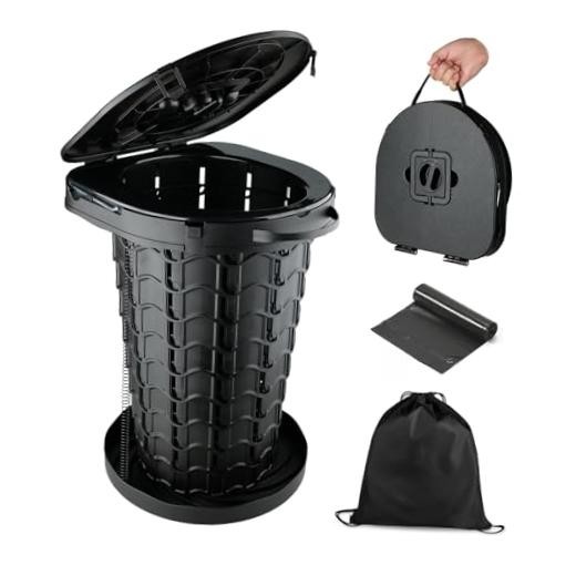 Boreeman XXL Portable camping Toilet, Foldable and Height XXL-18.6″H