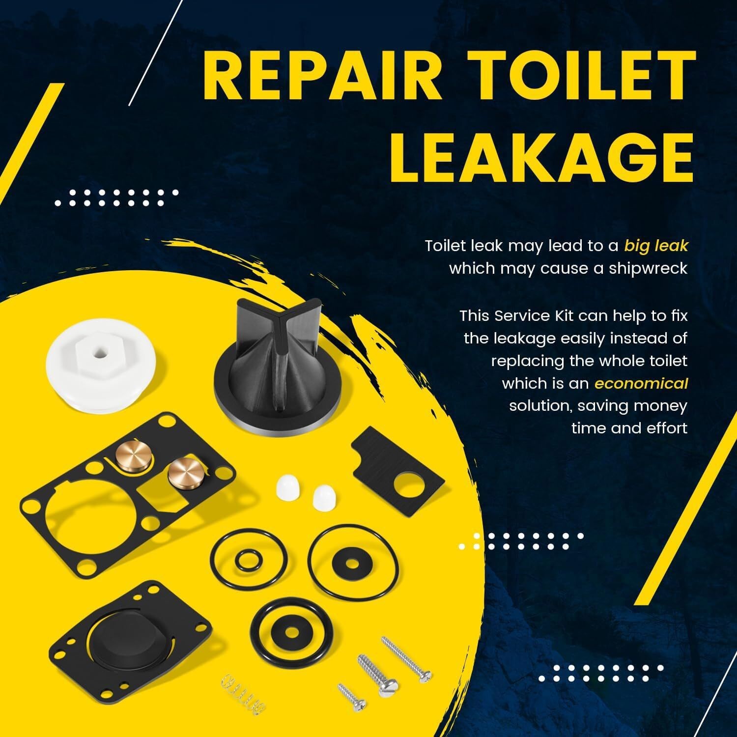 for Jabsco 98-07 29090-2 &29120-2 Series Toilet Marine Manual Toilet Service Kit