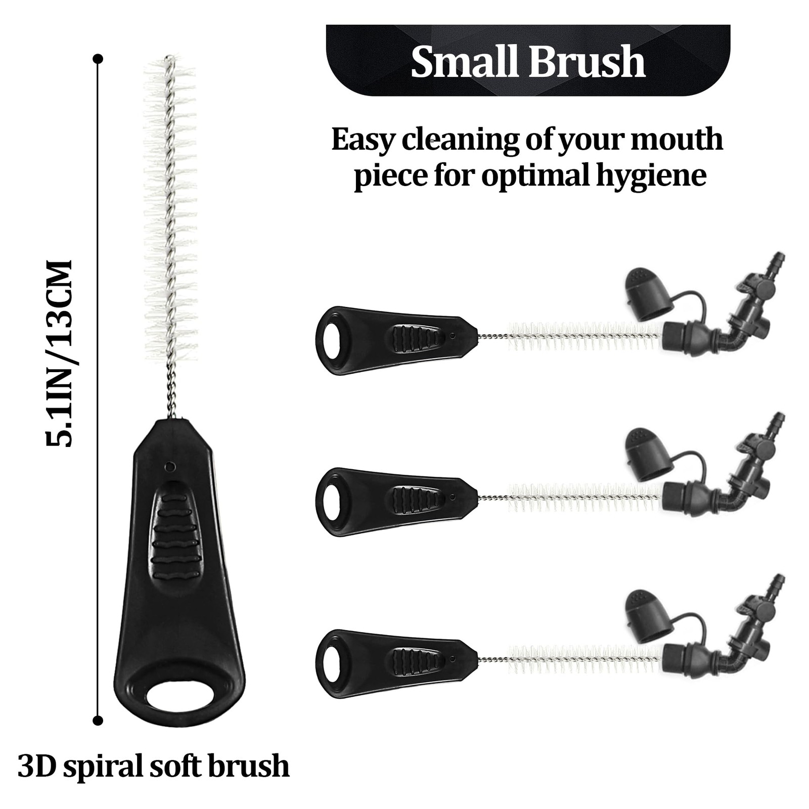8 Pcs Reservoirs Backpack Hydration Bladder Cleaning Kit(Black)