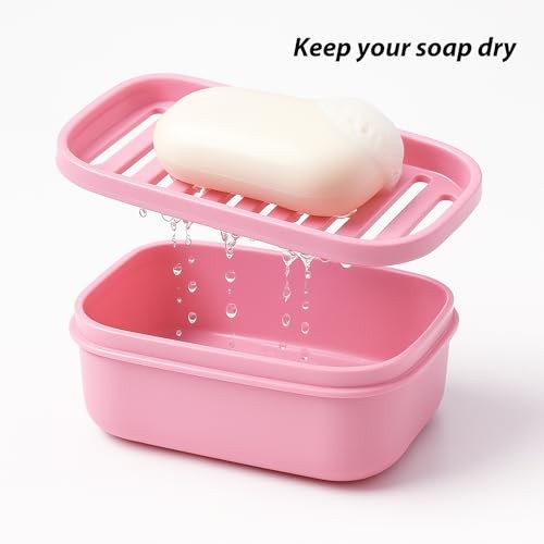 3 Pack Travel Soap Case with Lid, Leakproof Travel Soap Container, Portable