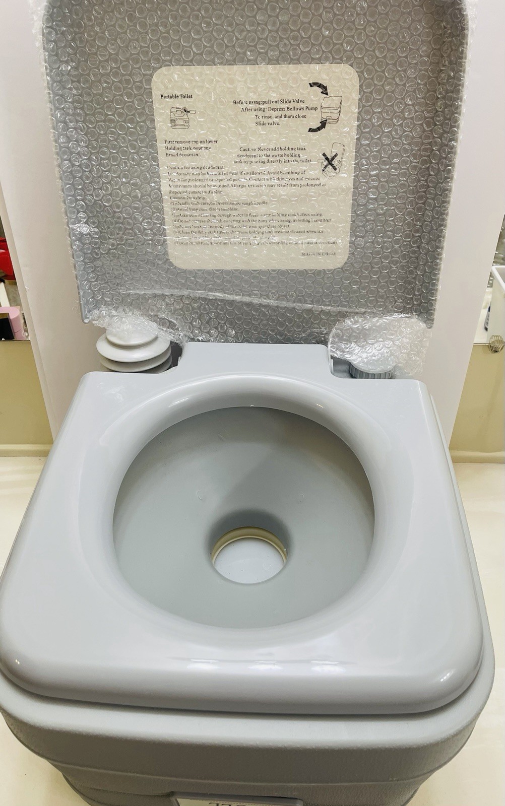 Portable Toilet 10L 2.6 Gallon Camping Toilet Flush Travel Potty Indoor/Outdoor