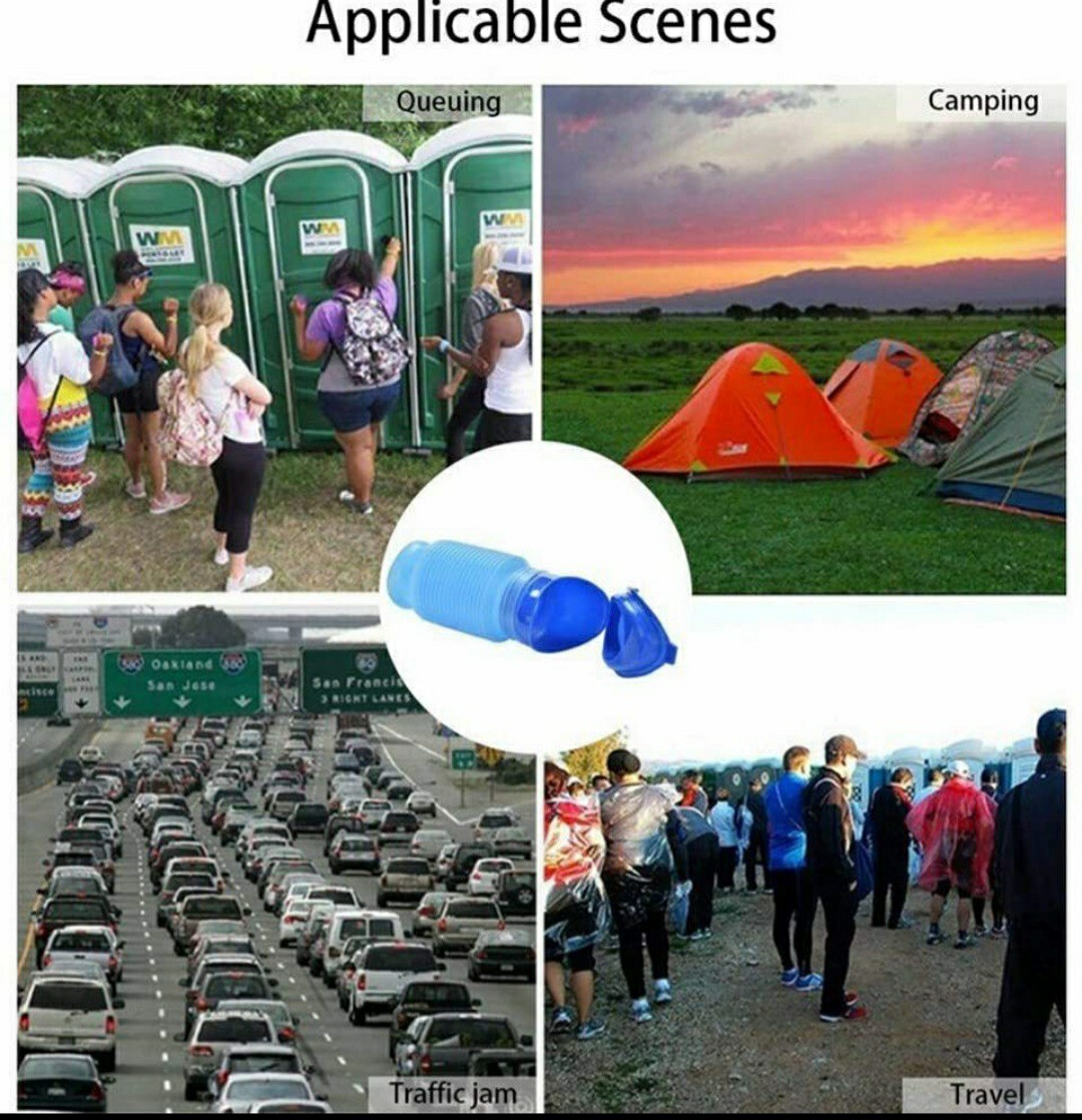 Male Female Portable Urinal Travel Camping Car Toilet Pee Bottle Emergency Kit