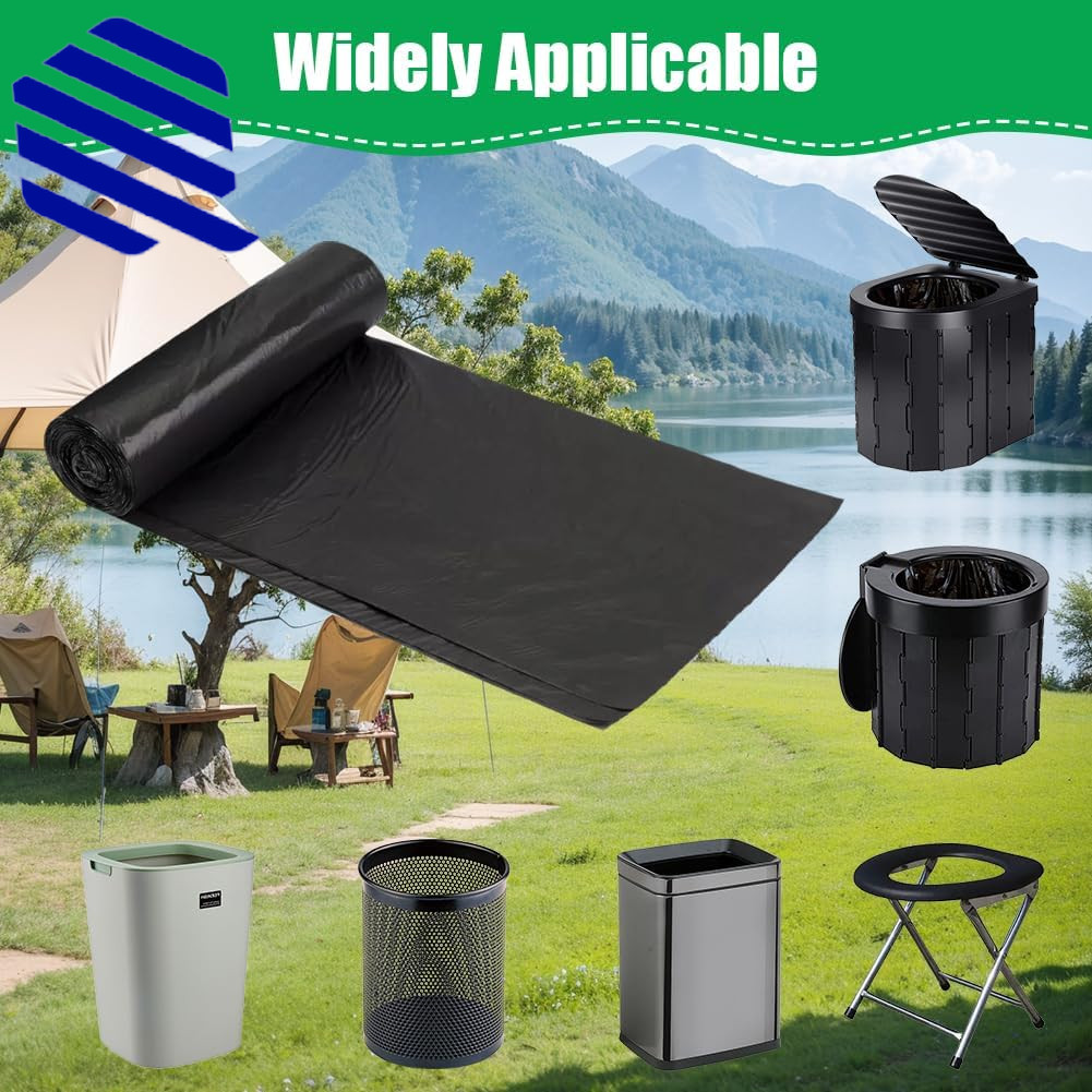 Camping Toilet Bags 120 PCS 6 Roll Portable Toilet Bags Thickened Toilet Waste