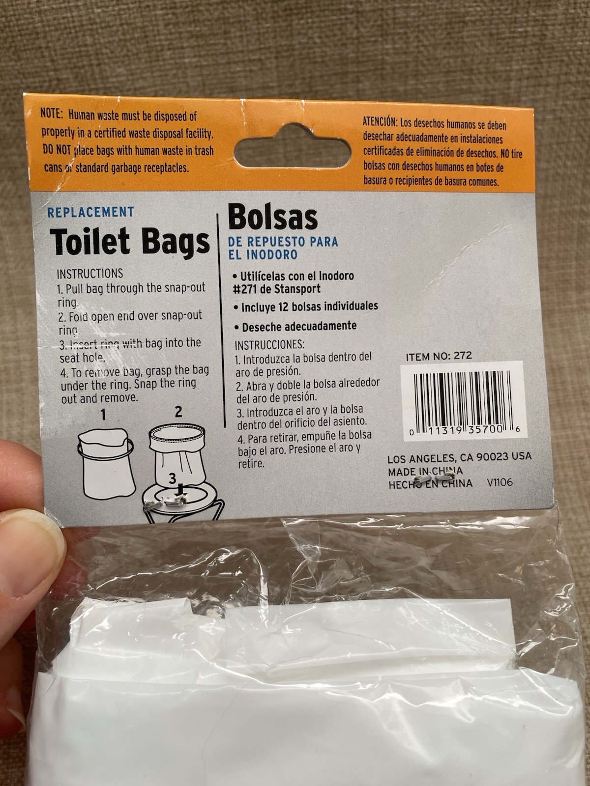 12 Toilet Bag / Liners for Portable Toilets Stansport NIP