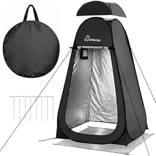 Wolfwise Pop Up Changing Tent Pro for Camping, Portable Shower Tents with Rem…