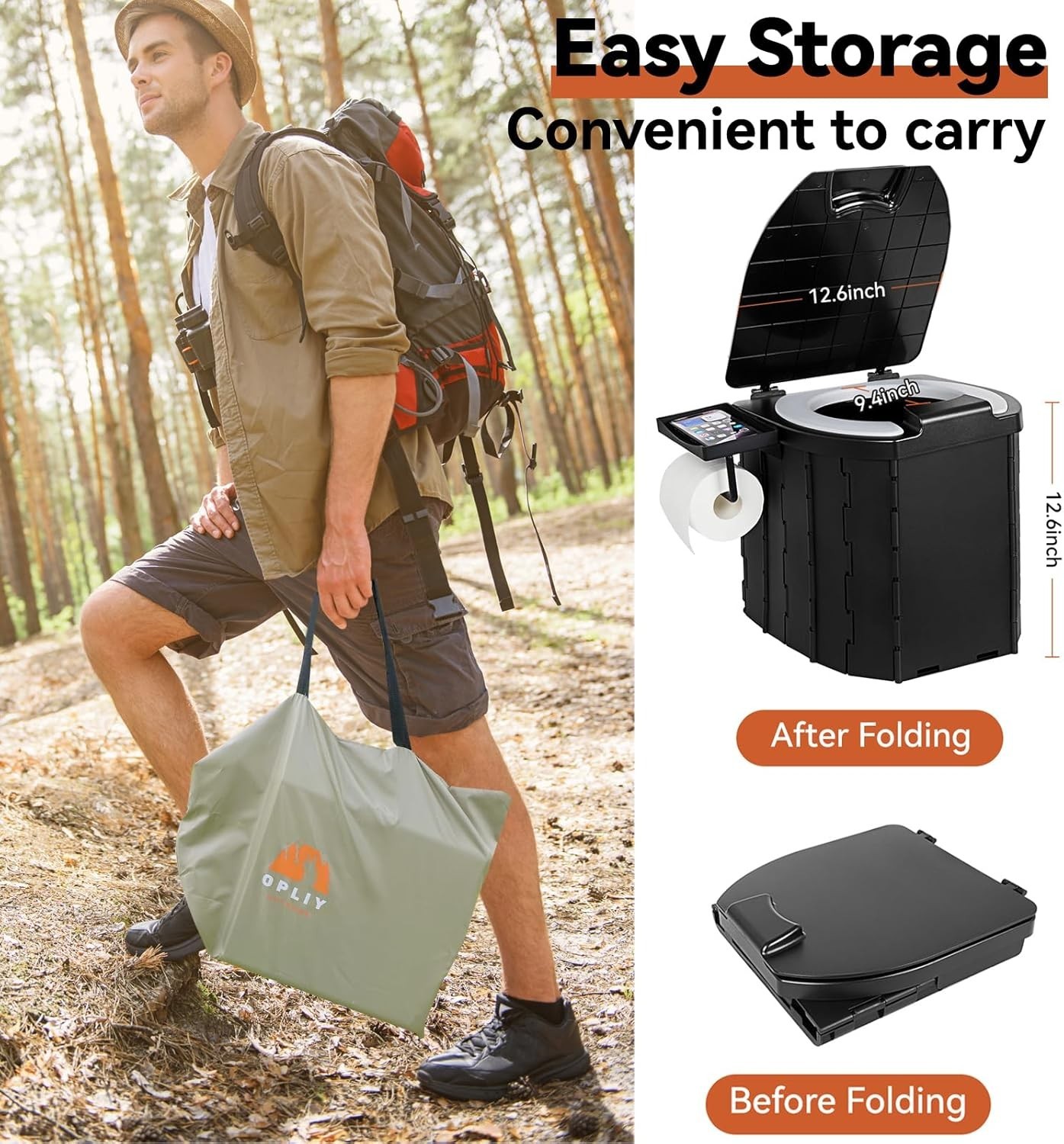 Upgraded Travel Potty with Splash Guard – Lightweight & Versatile for Adventures