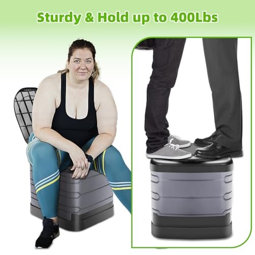 XXL Portable Toilet for Adults,16” Tall Camping Toilet with Lid and Carry