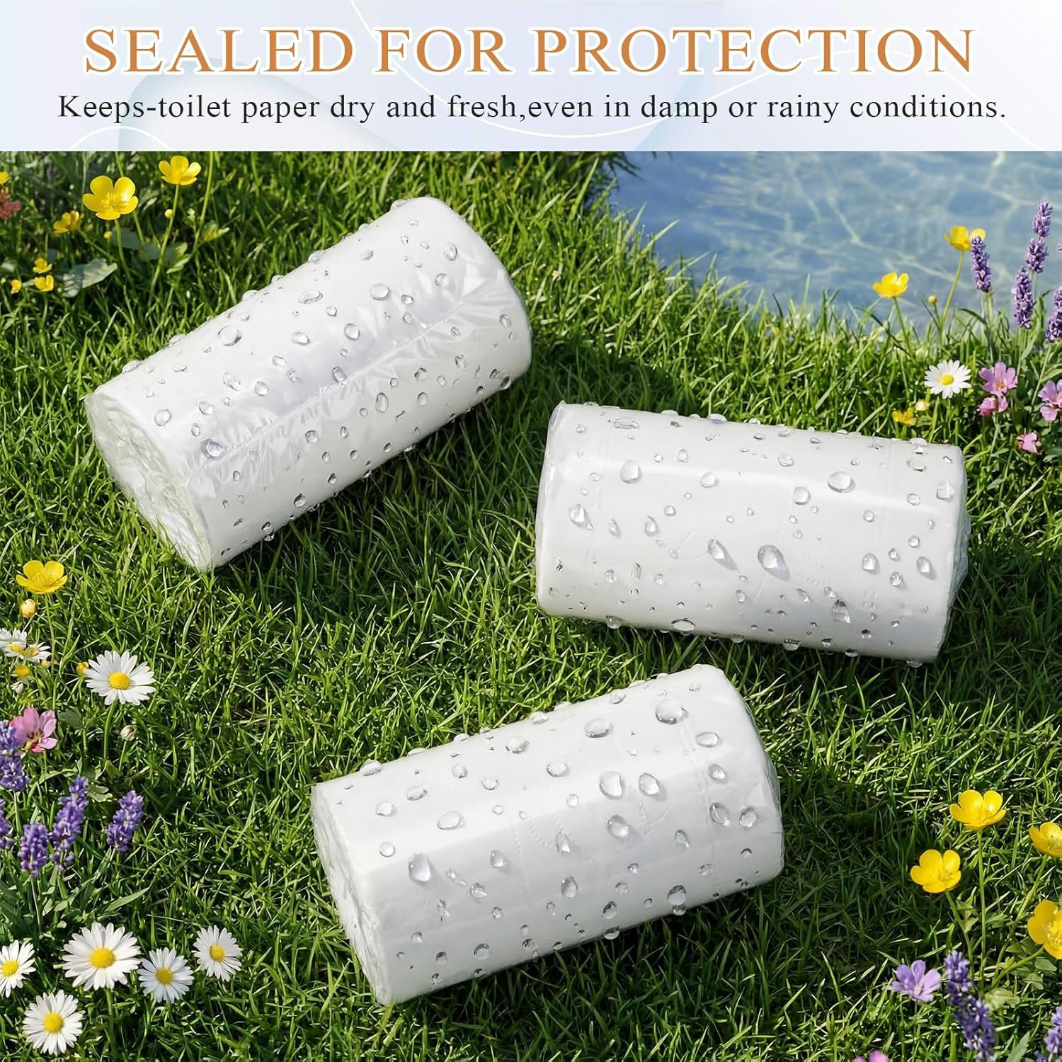 40 Rolls Travel Toilet Paper Individually Wrapped, Travel Toilets Papers to Go P
