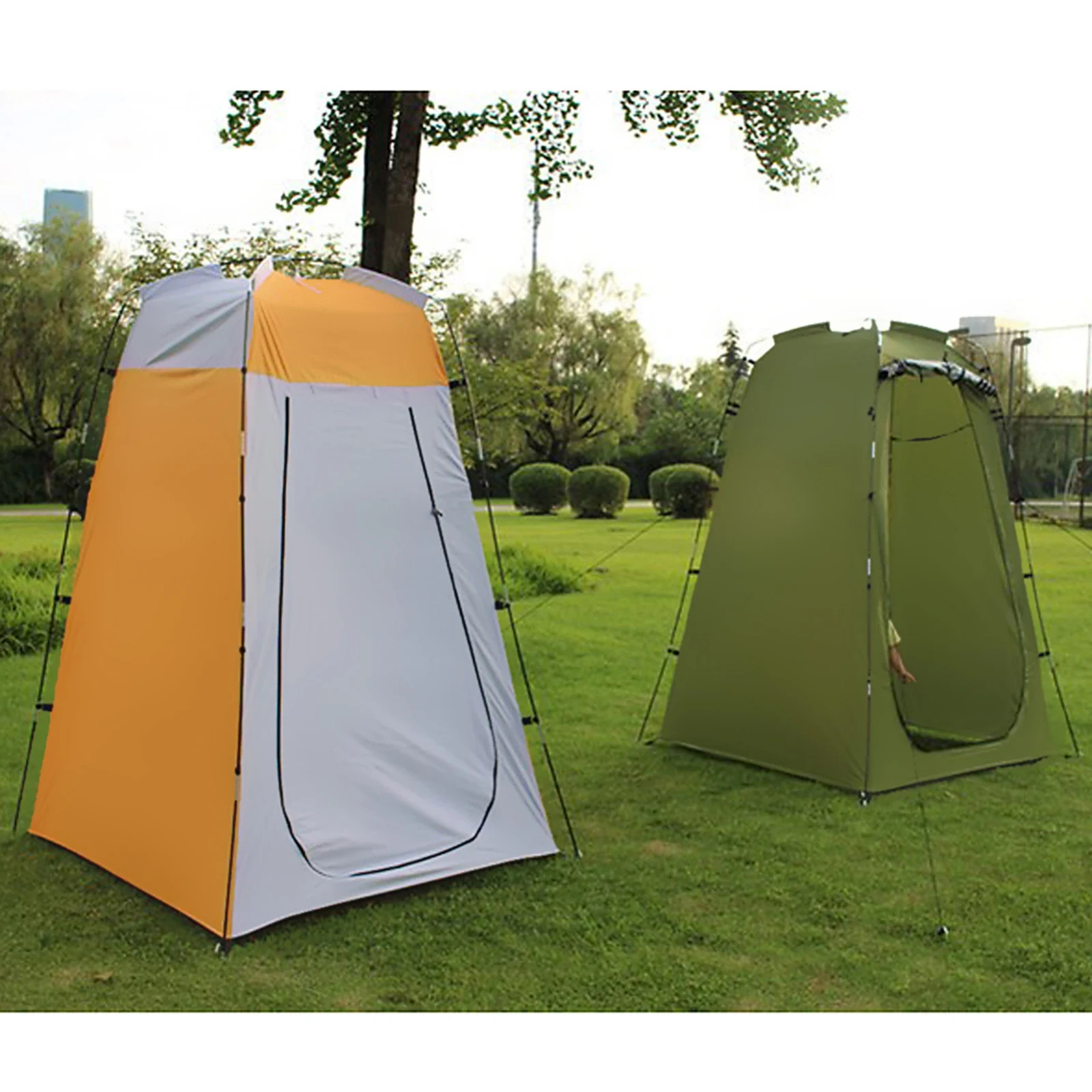 Portable Toilet Kit,Camping Toilet with Pop-Up Privacy Tent Shower Changing Room