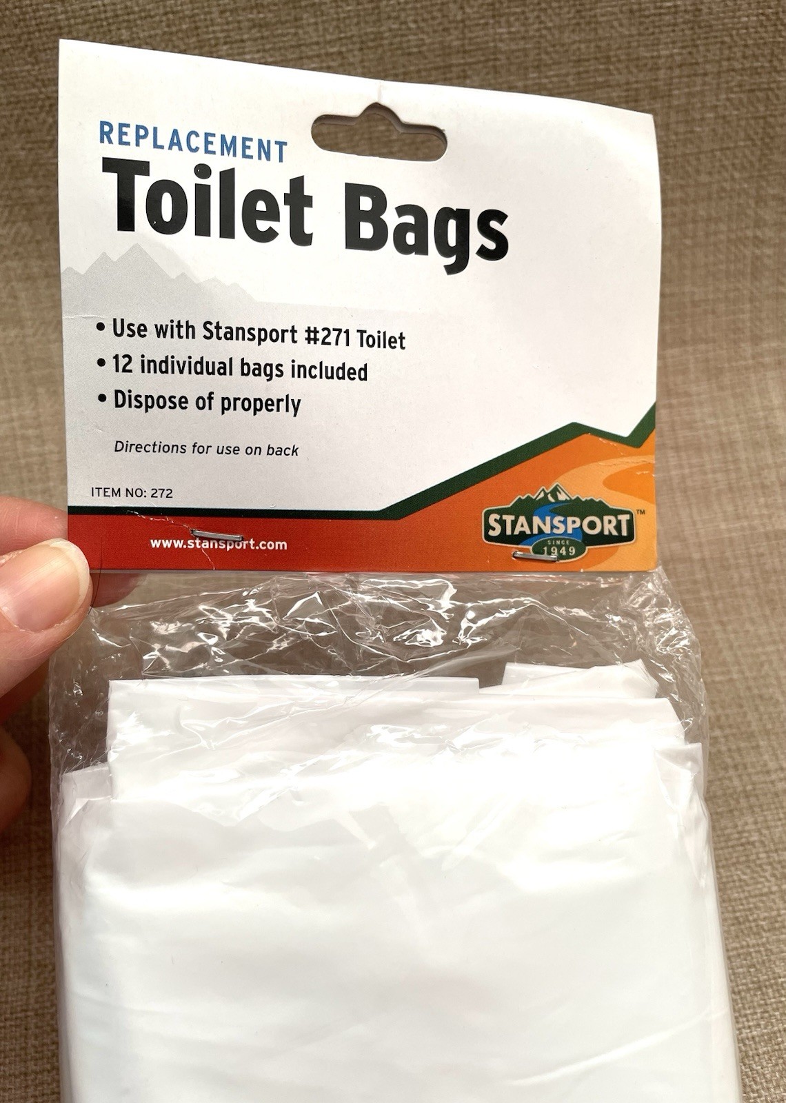 12 Toilet Bag / Liners for Portable Toilets Stansport NIP