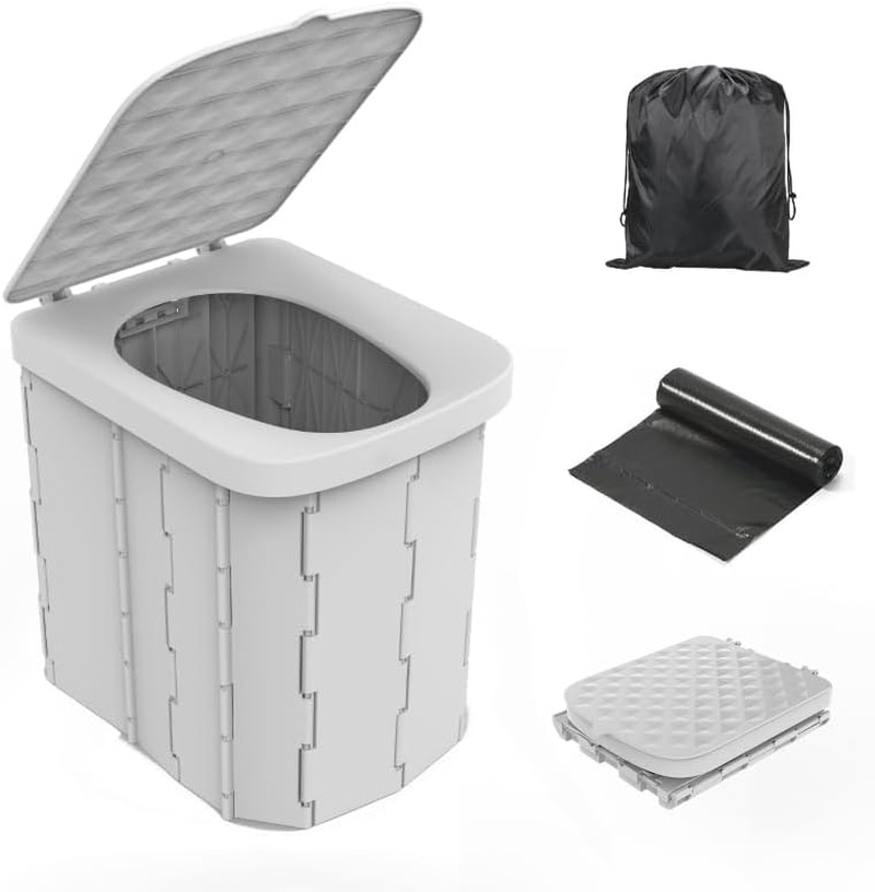 Portable Camping Toilet for Adults XL Portable Folding Toilet with Lid,Travel Po