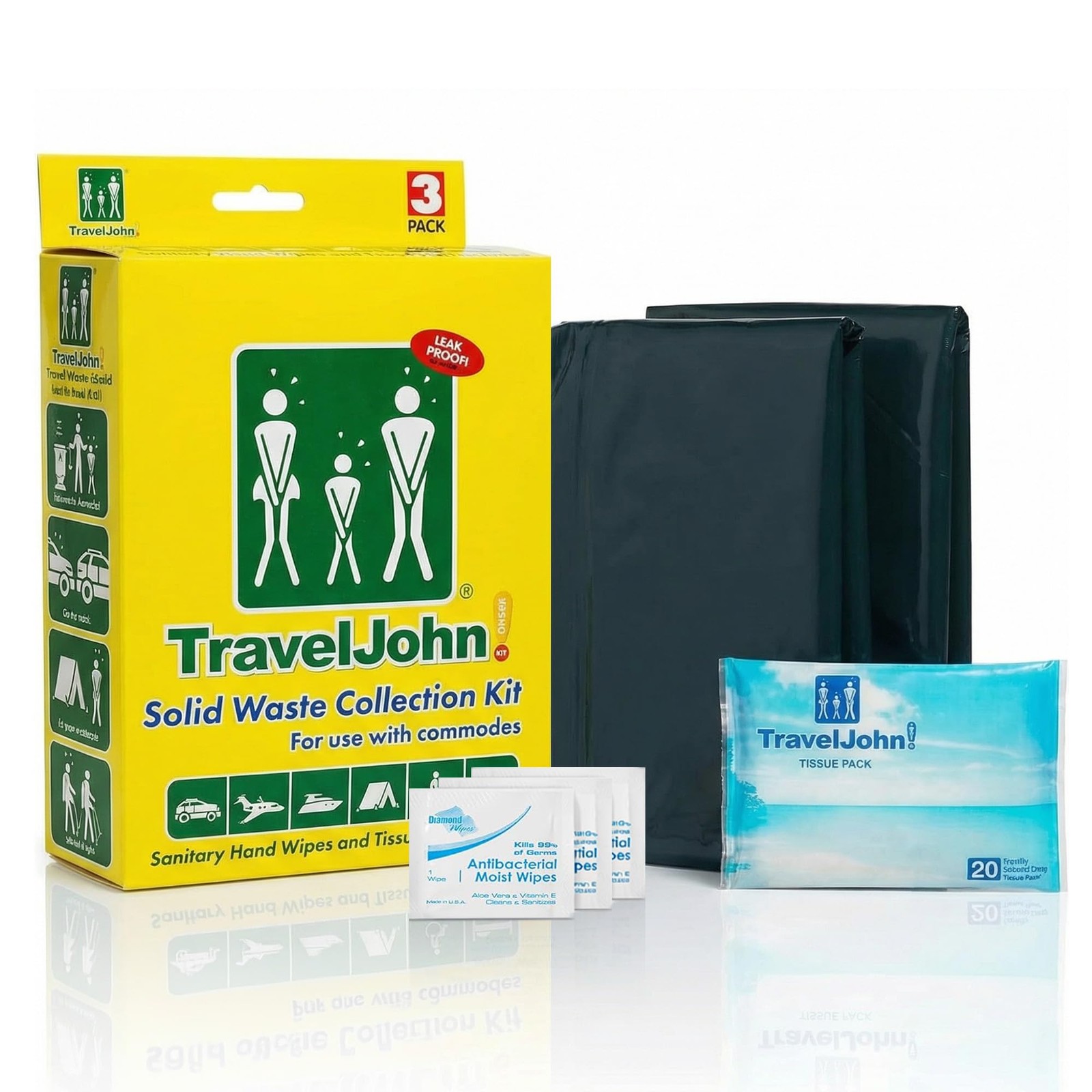 Portable Toilet Waste Bags – Double Layer & Leak Resistant Design with Absorb…