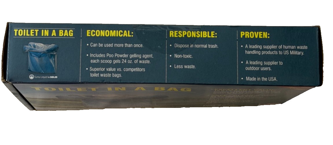 Cleanwaste Toilet in a Bag 15 Pack Portable Camping Emergency Waste Bags New Box
