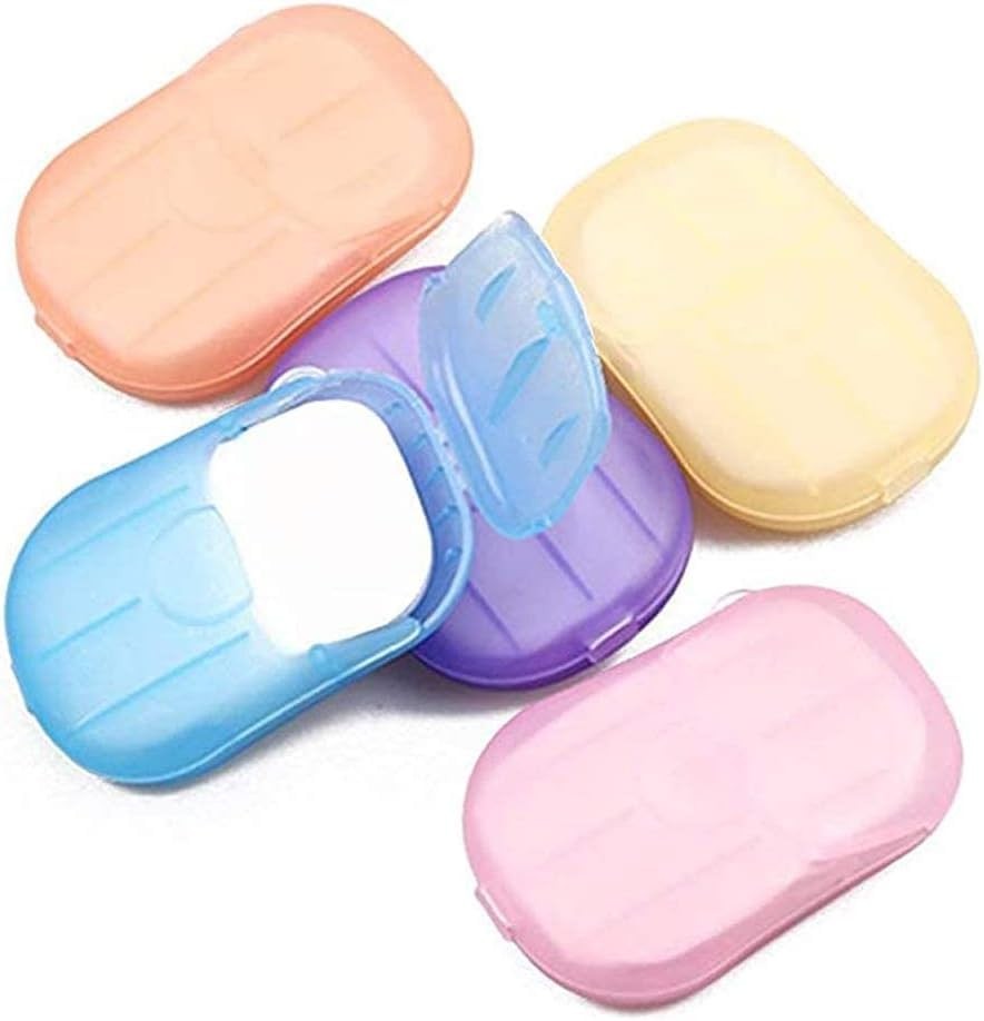 500 Sheets 5 Boxes Colorful Disposable Soap Paper, Mini Portable Travel Soap