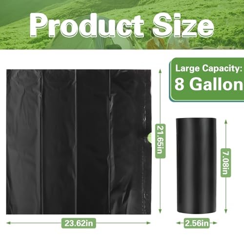 40 Portable Toilet Camping Toilet Bags, Biodegradable with Drawstring & 40 pack