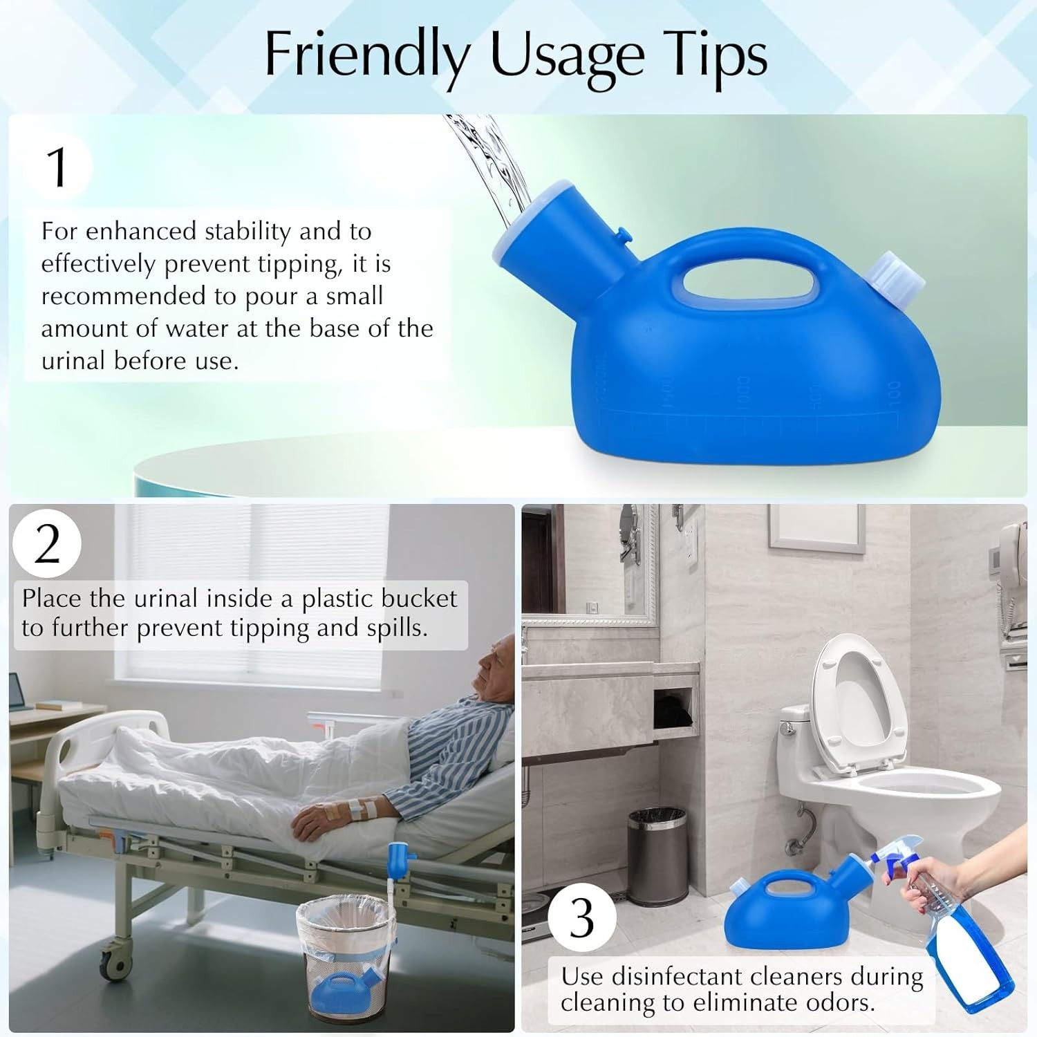 Comfortable and Convenient Urinal Bottle for Men, Ideal for Home and Travel