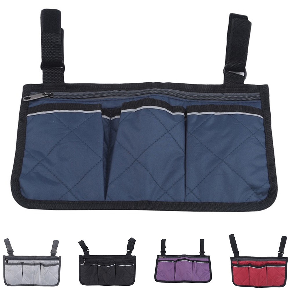 Armrest Storage Bag Camping Folding Chairs Armrest Storage Bag Wheelchairs