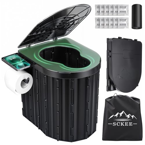 Camping Toilet, Portable Toilet for Adults, Portable Travel Floding Toilet