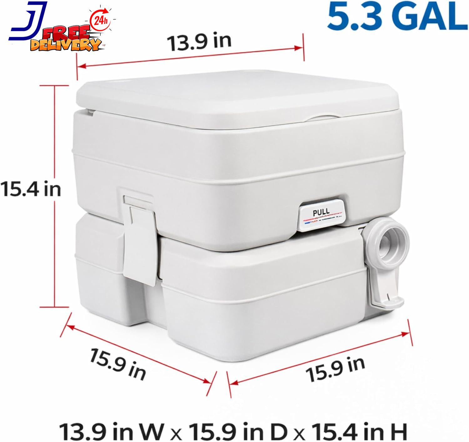 5.3 Gallon Portable Toilet for RV, Boat & Camping Multifunctional Convenience