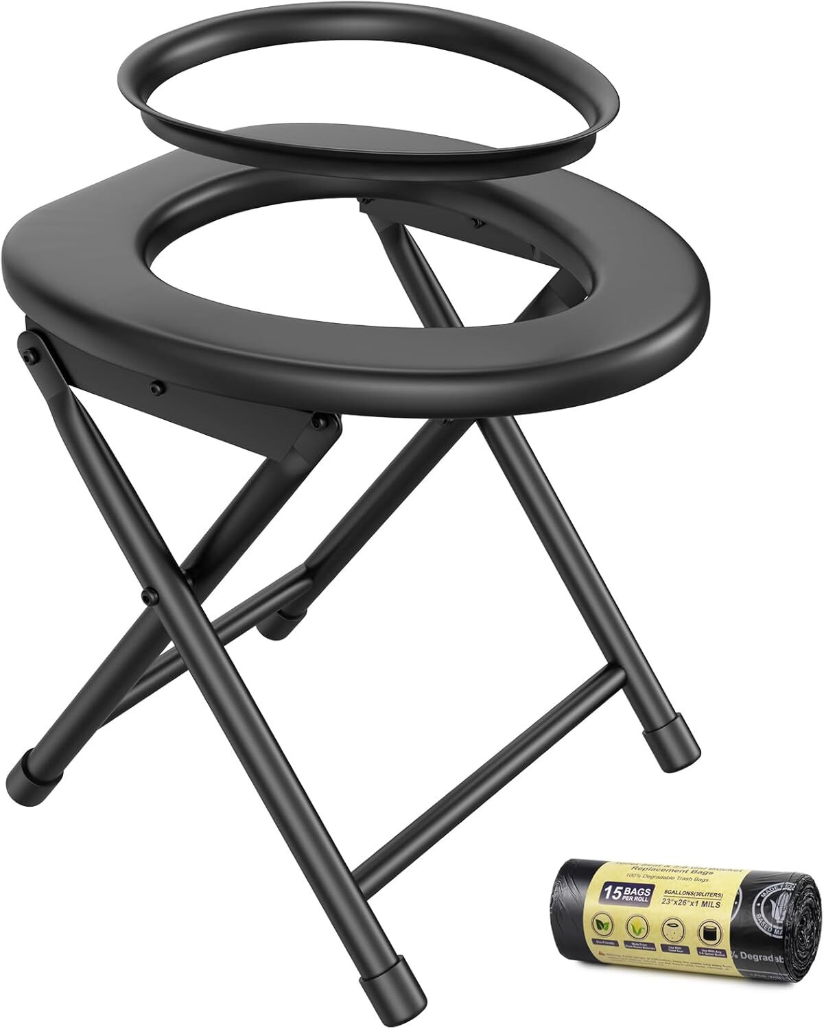 Portable Toilet Fors Camping 300LBS Weight Capacity Portable Camping Toilet