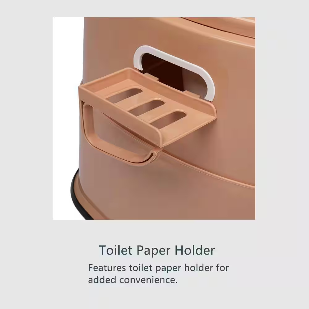 Portable Toilet, Indoor Outdoor Commode with Detachable Inner Bucket and Removab