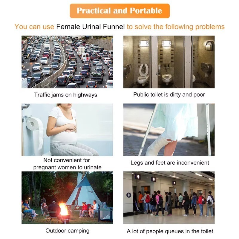 Male Female Portable Urinal Travel Camping Car Toilet Pee Bottle Emergency Kit