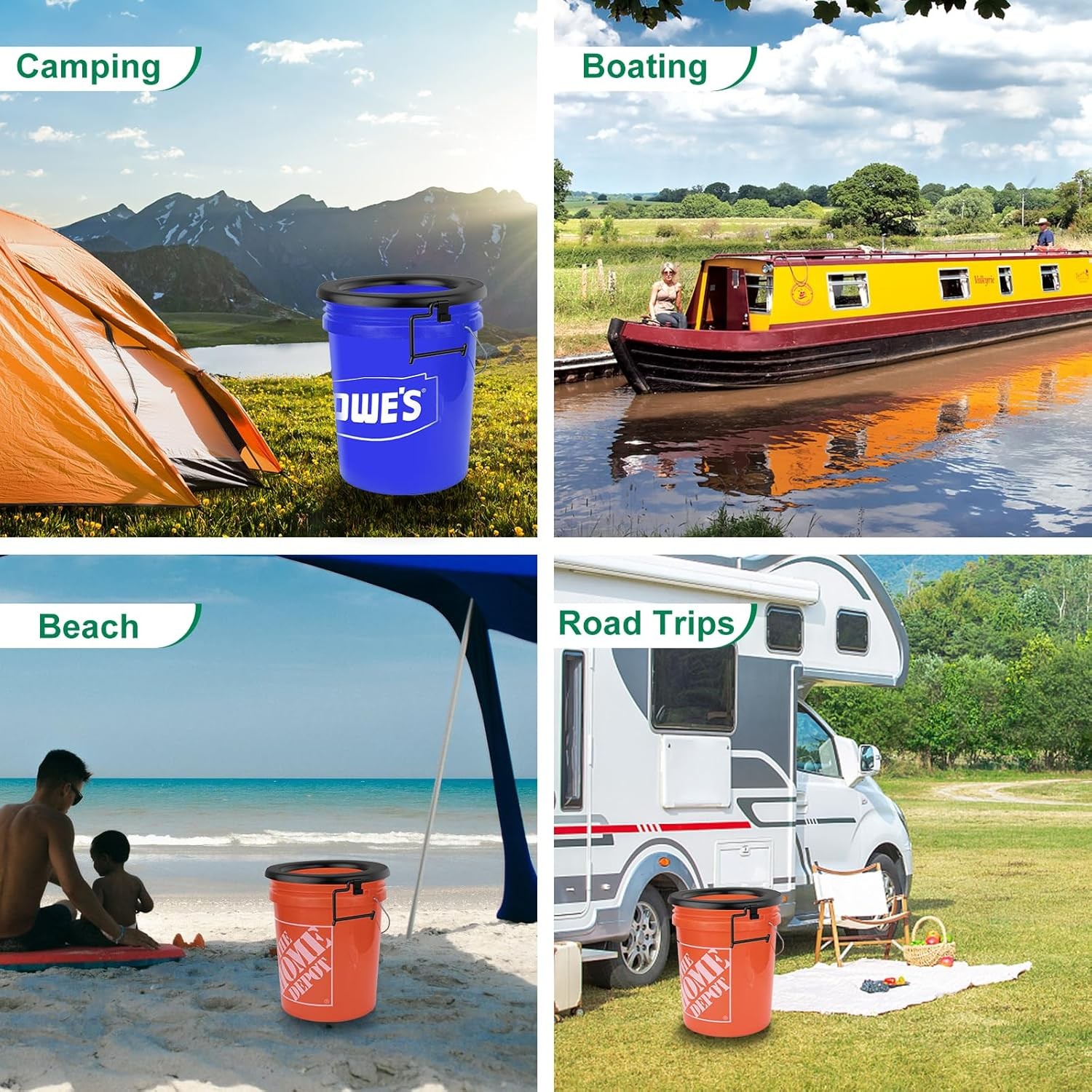 Bucket Toilet Seat Portable Toilet Seat for 5 Gal Buckets Camping Toilet Seat